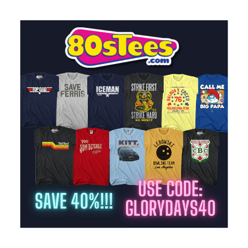 80s Tees & Retro Shirts | Save 40% with Code: GLORYDAYS40